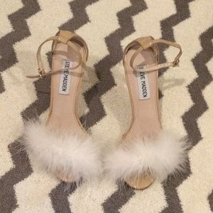 Steve Madden Fluffy Strap Heels